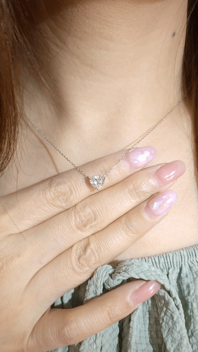 GIA 1.05CT Heart Shape Diamond Necklace-WK4264