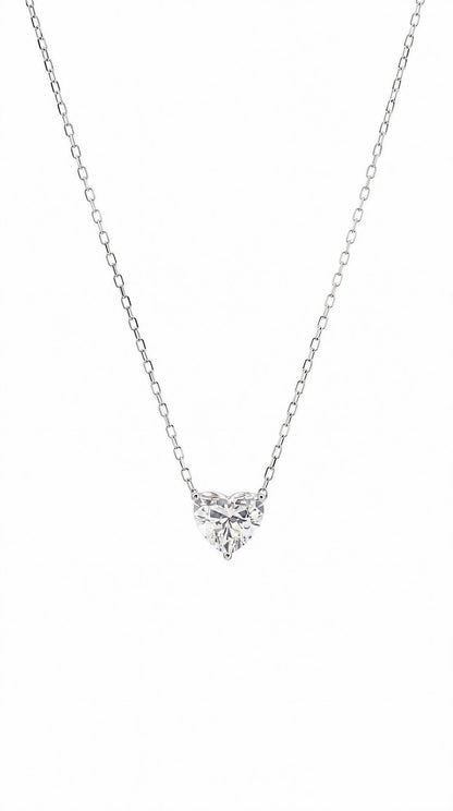 GIA 1.05CT Heart Shape Diamond Necklace-WK4264