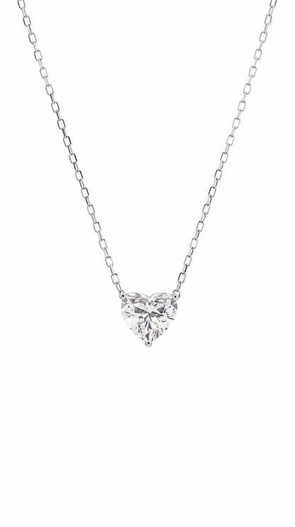 GIA 1.01CT Heart Shape Diamond Necklace-WK4264