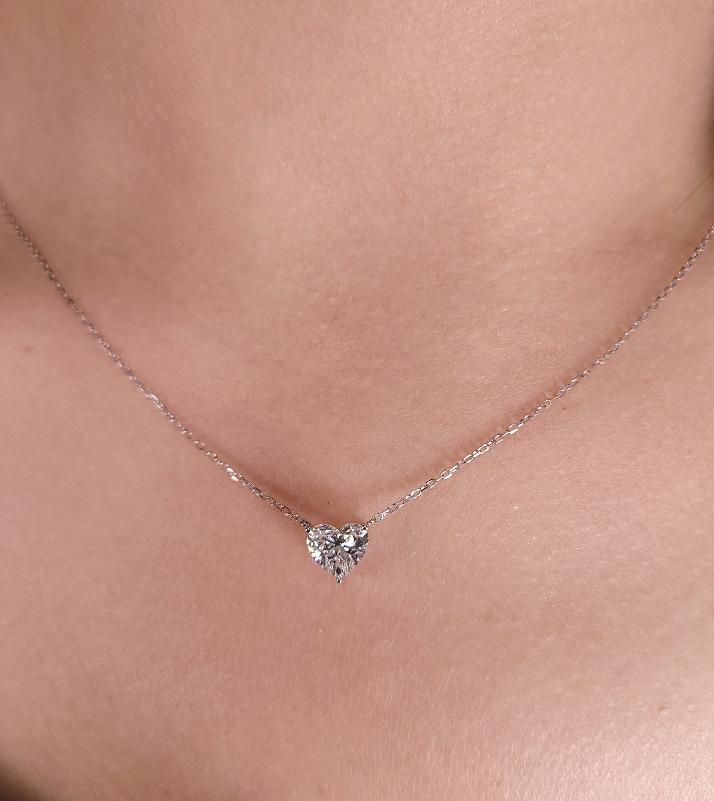 GIA 1.05CT Heart Shape Diamond Necklace-WK4264
