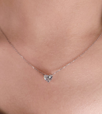 GIA 1.05CT Heart Shape Diamond Necklace-WK4264