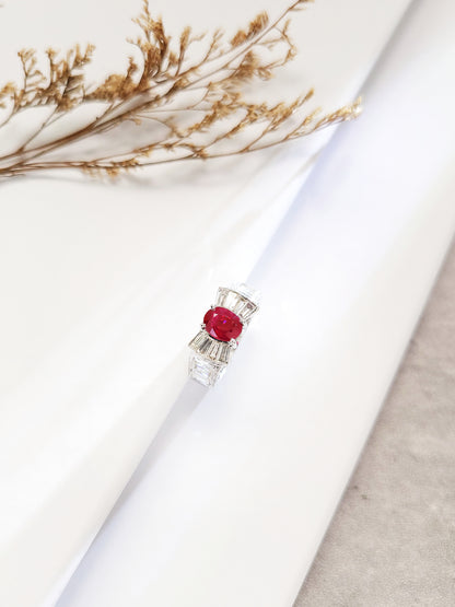 GIA 1.11CT Ruby Diamond Ring-BFO00001629