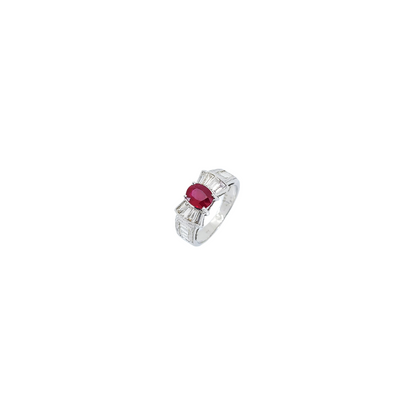GIA 1.11CT Ruby Diamond Ring-BFO00001629