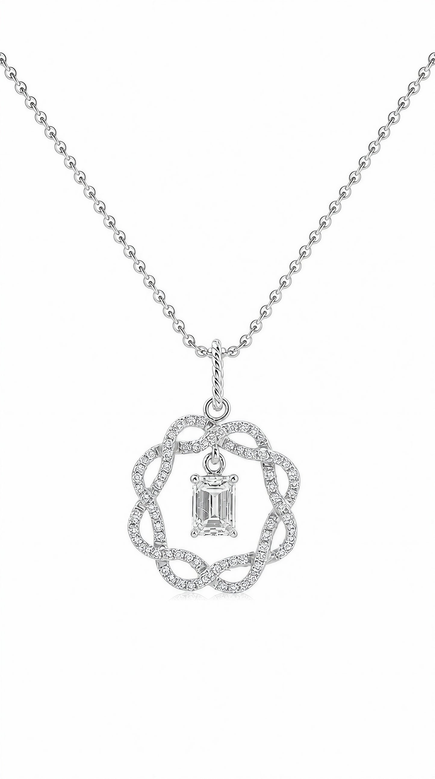 GIA 0.39CT Diamond Pendant-ZEO00014404