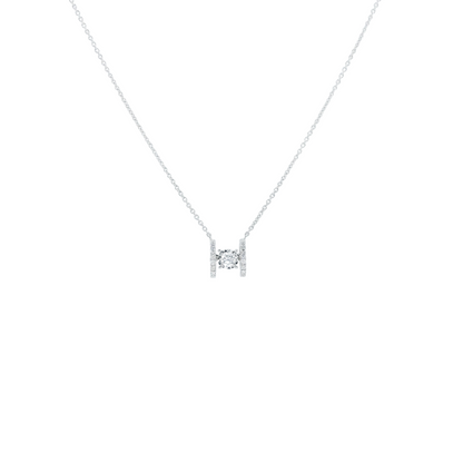 H Dancing Diamond Necklace-WK4079