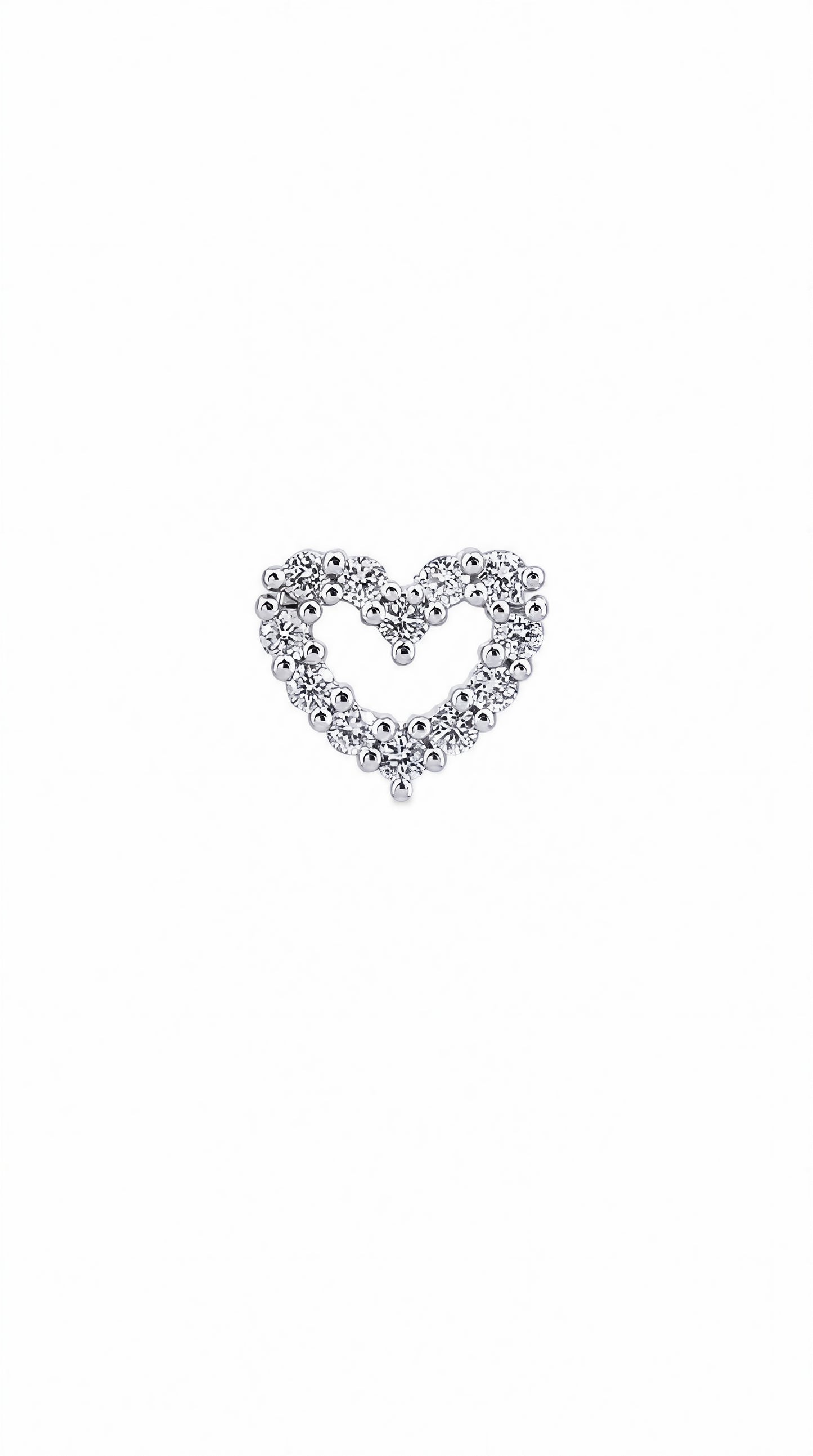 Heart Diamond Charm-WK4105@