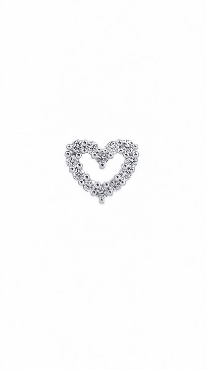 Heart Diamond Charm-WK4105@