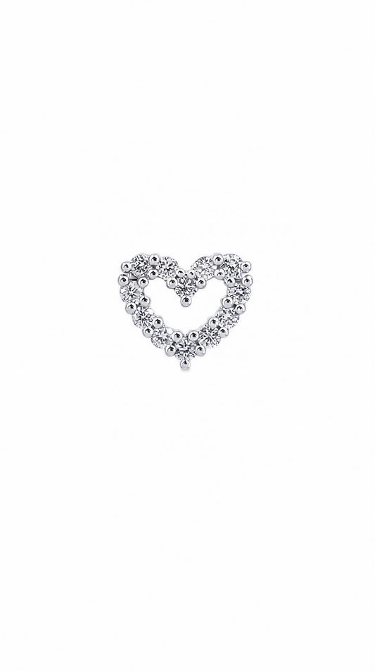 Heart Diamond Charm-WK4105@