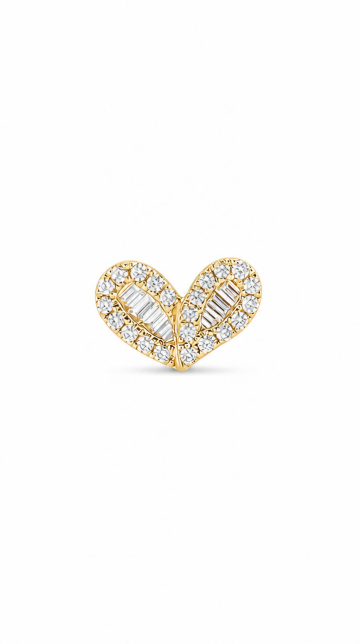 Heart Diamond Earring (one piece)-WK4235@