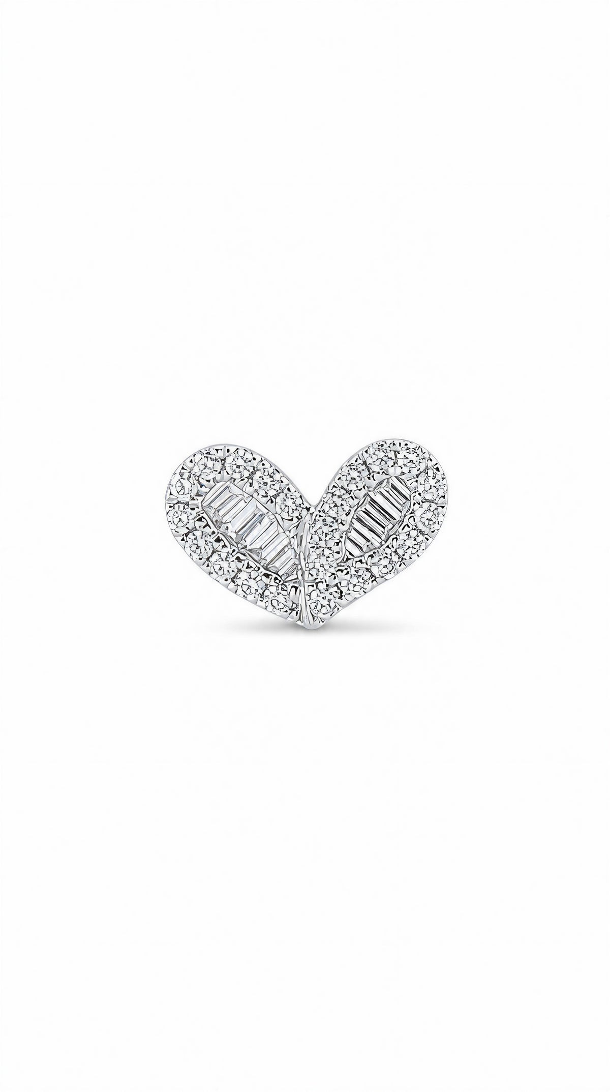 Heart Diamond Earring (one piece)-WK4235@