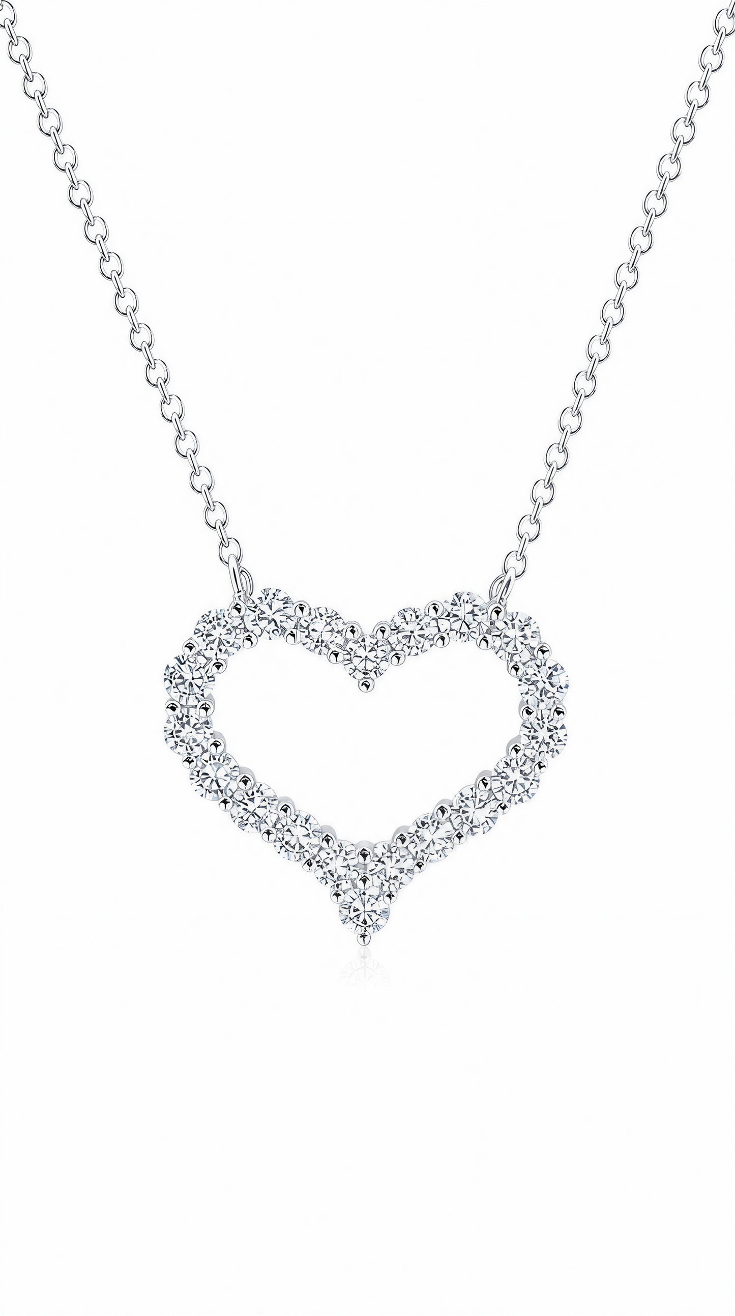 Heart Diamond Necklace -WK4163