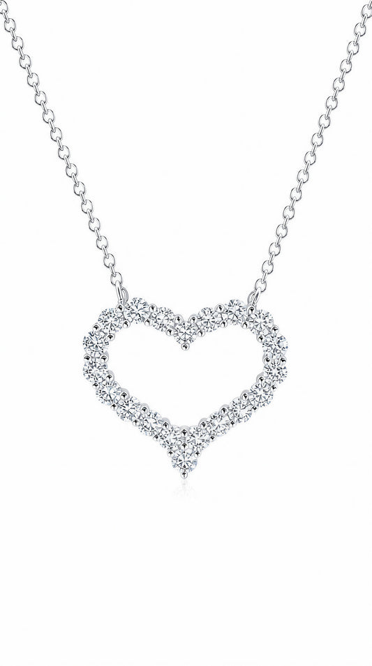 Heart Diamond Necklace -WK4163