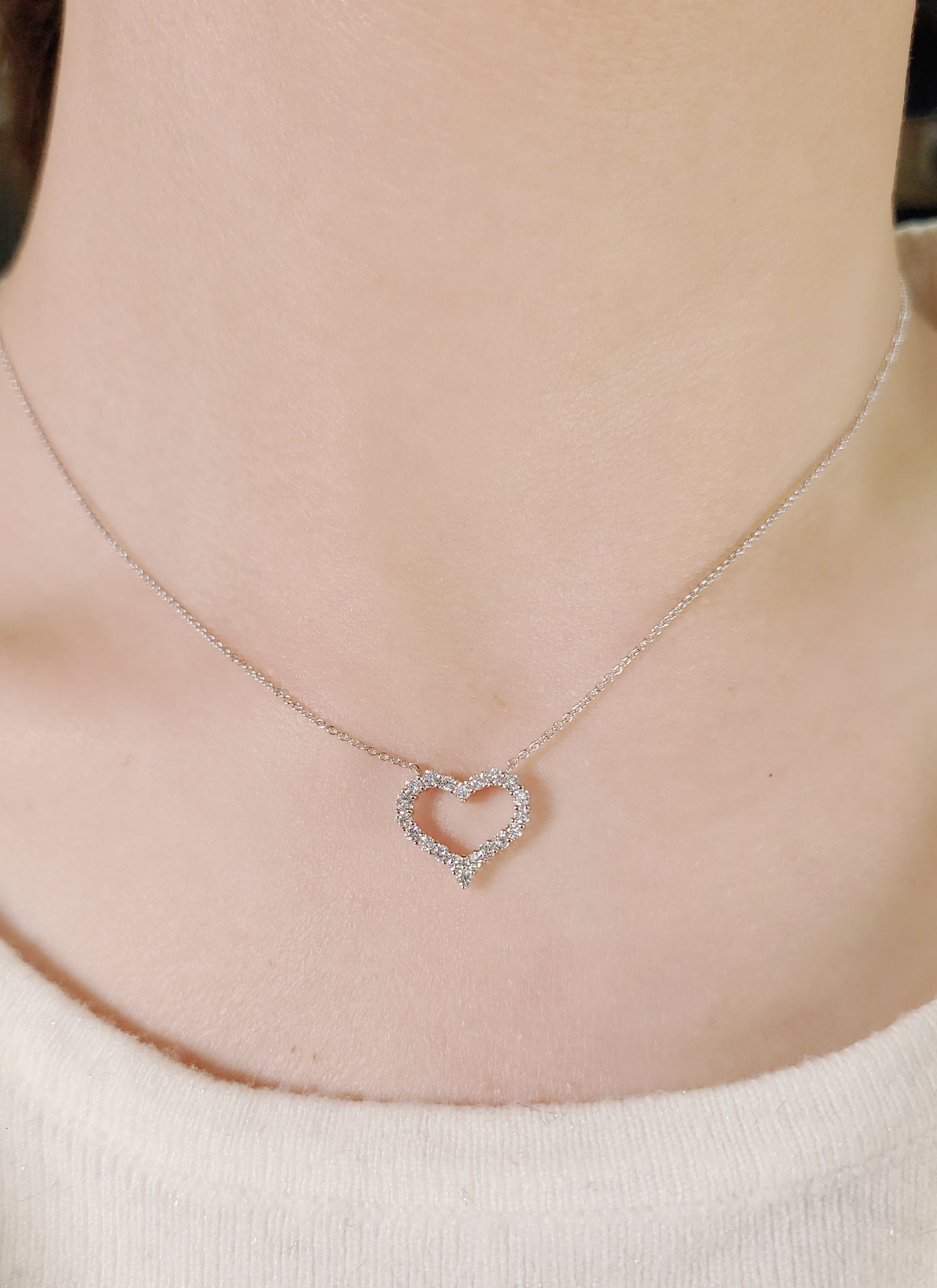 Heart Diamond Necklace -WK4163