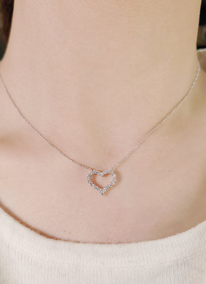 Heart Diamond Necklace -WK4163