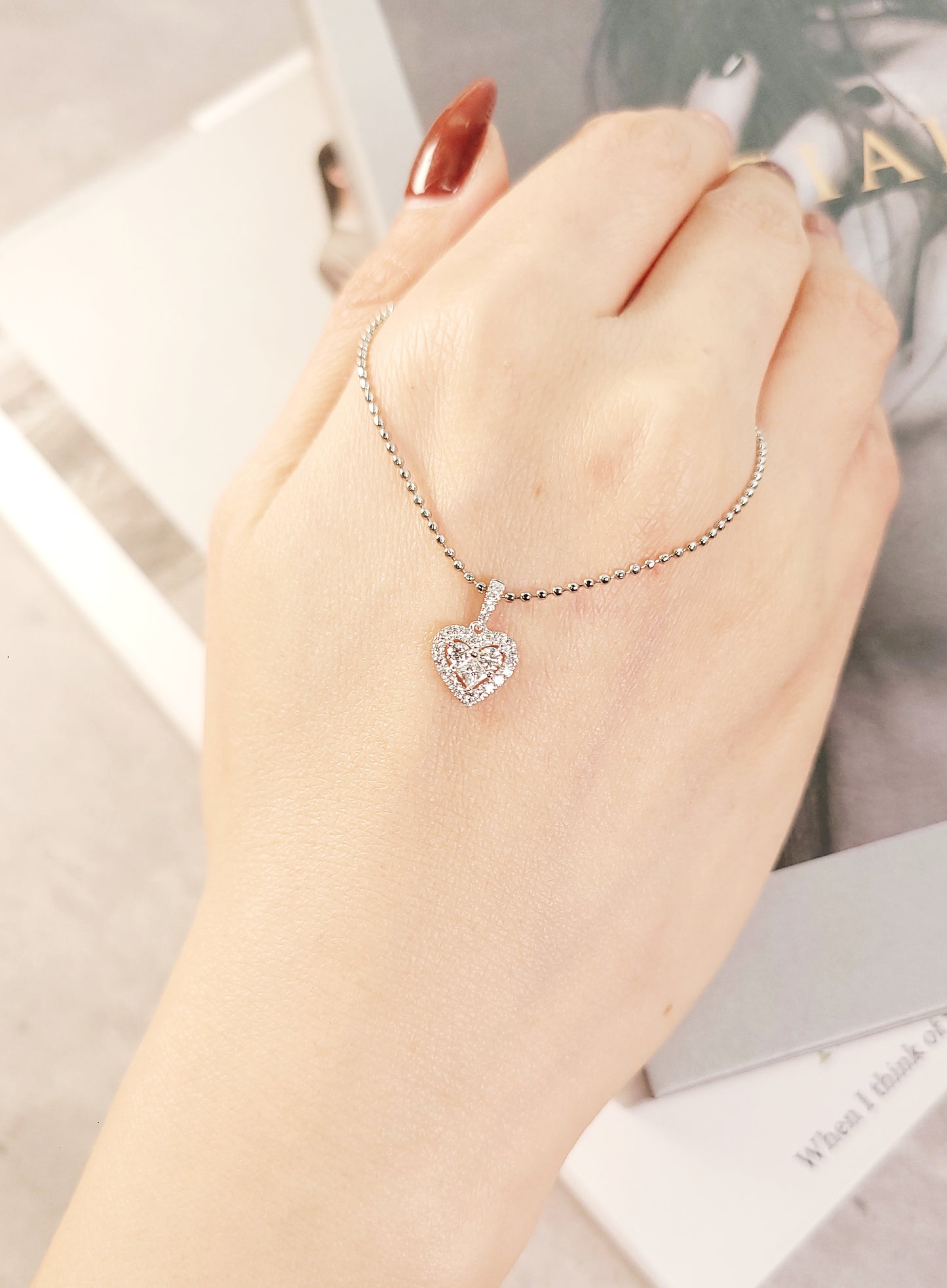 Heart Diamond Pendant-WK4056