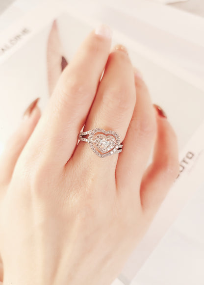 GIA 0.42CT Heart Diamond Ring-WK4049A