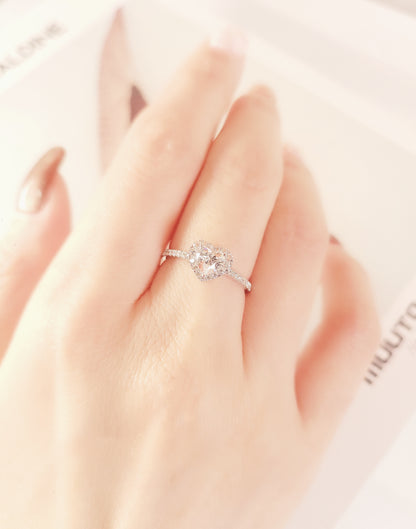 GIA 0.42CT Heart Diamond Ring-WK4049A