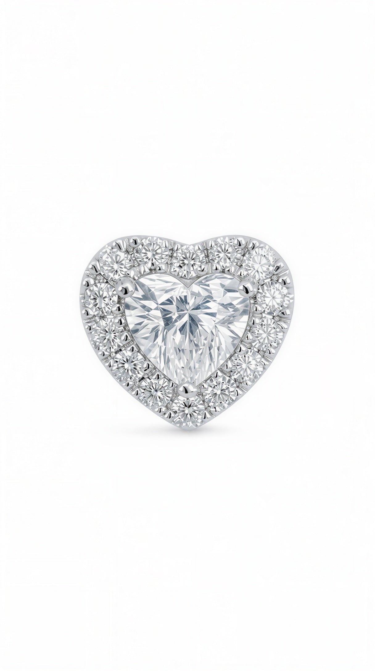 Heart Shape  Diamond Charm-WK4104D@