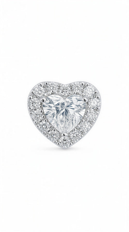 Heart Shape  Diamond Charm-WK4104D@