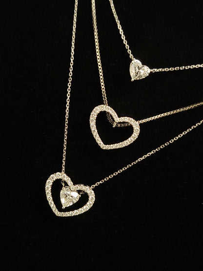 Heart Shape Diamond Pendant-WK4267@