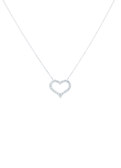 Heart Diamond Necklace -WK4163
