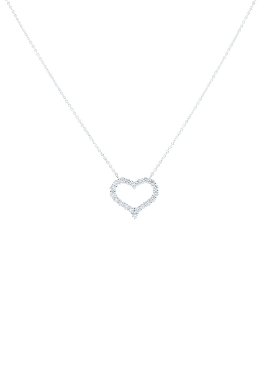 Heart Diamond Necklace -WK4163