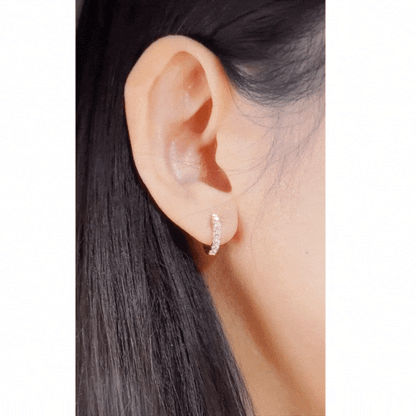 Hoop Diamond Earring (one piece)-WK4068
