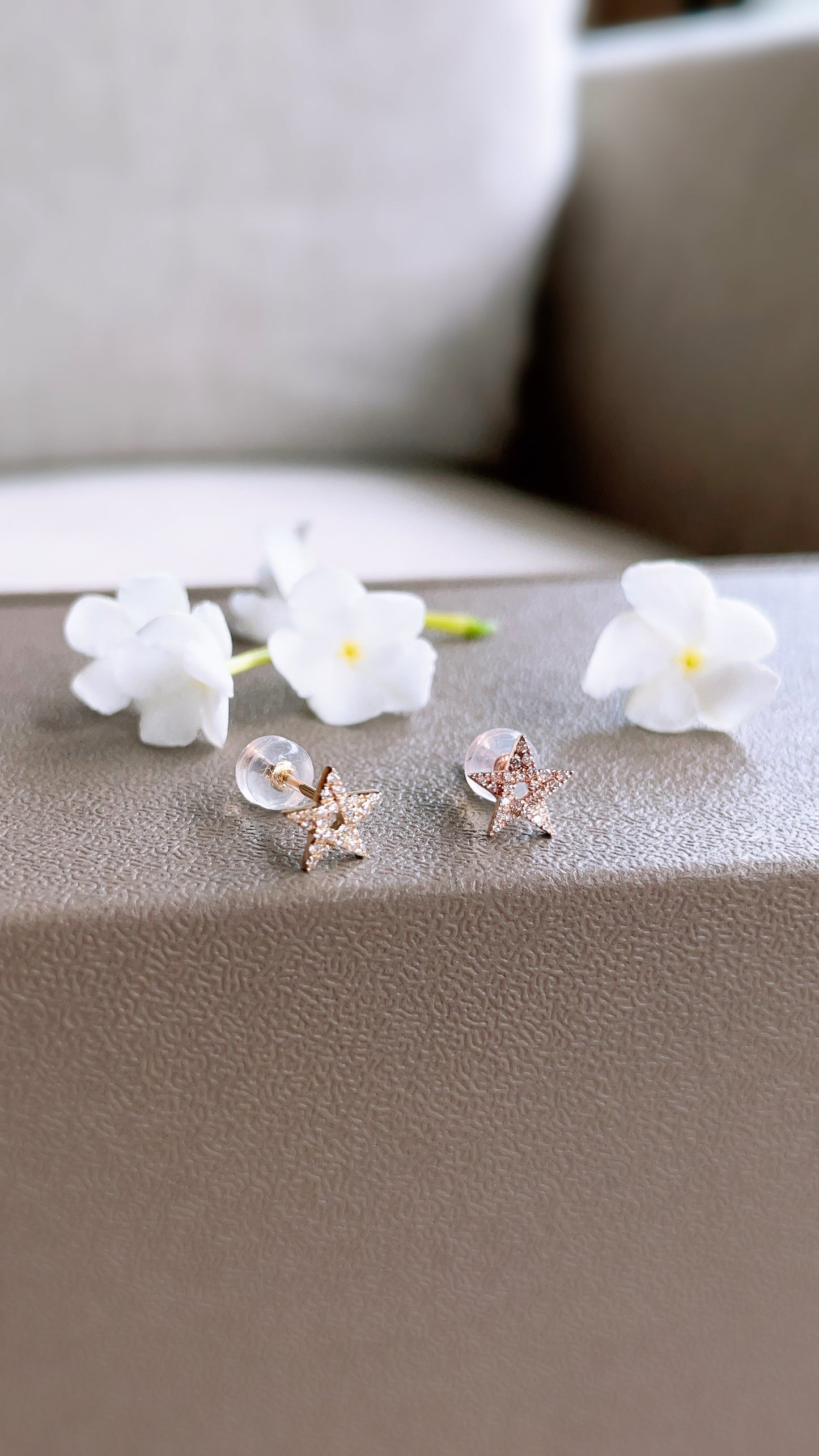 Diamond Star Earring (one piece)-WK3889