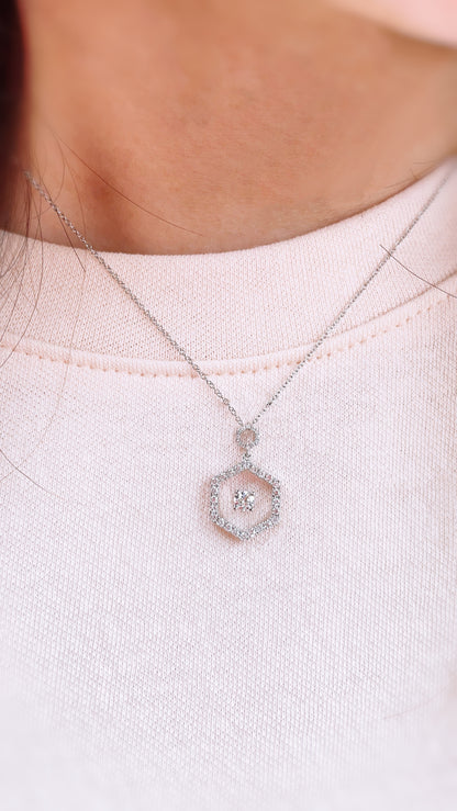 Floating Diamond Pendant-WK3905