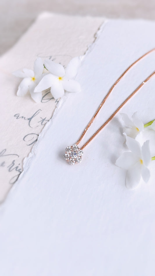 Diamond Flower Pendant-ZEO00008732