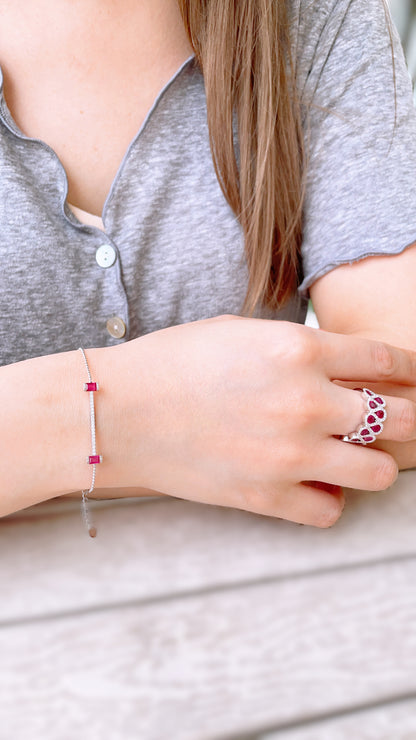 Ruby and Diamond Bracelet-WK3673