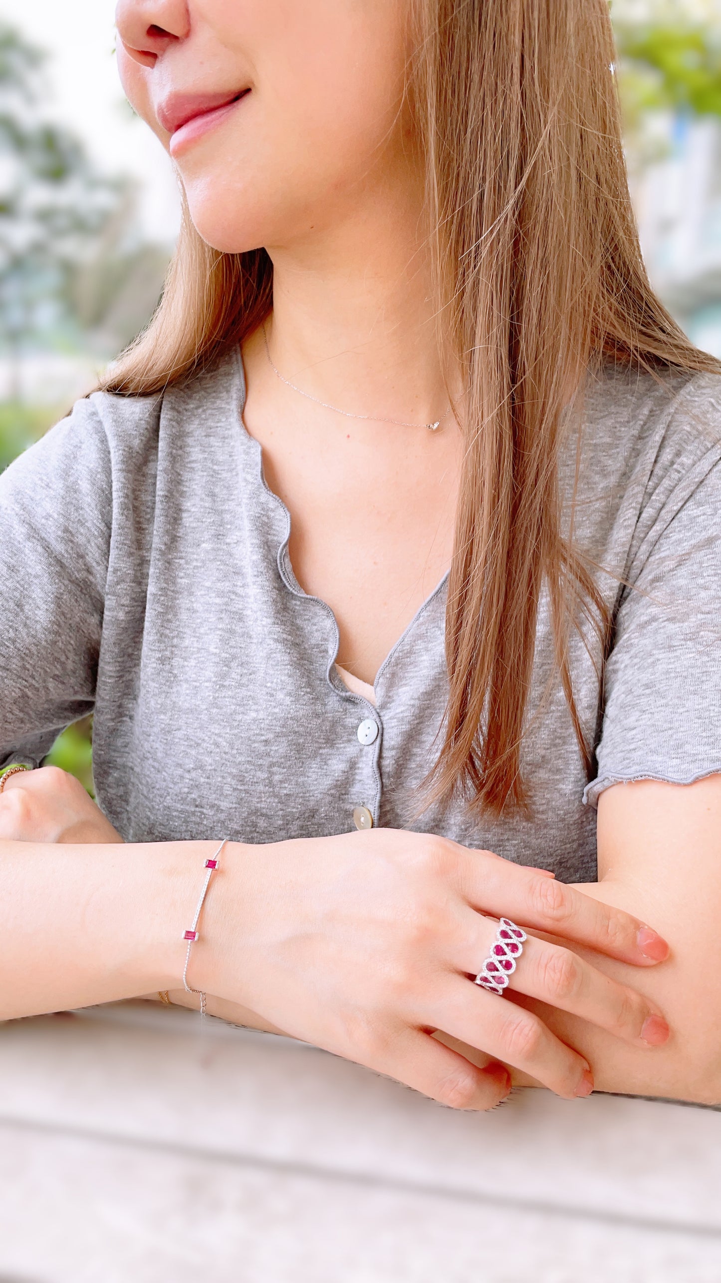 Ruby and Diamond Bracelet-WK3673