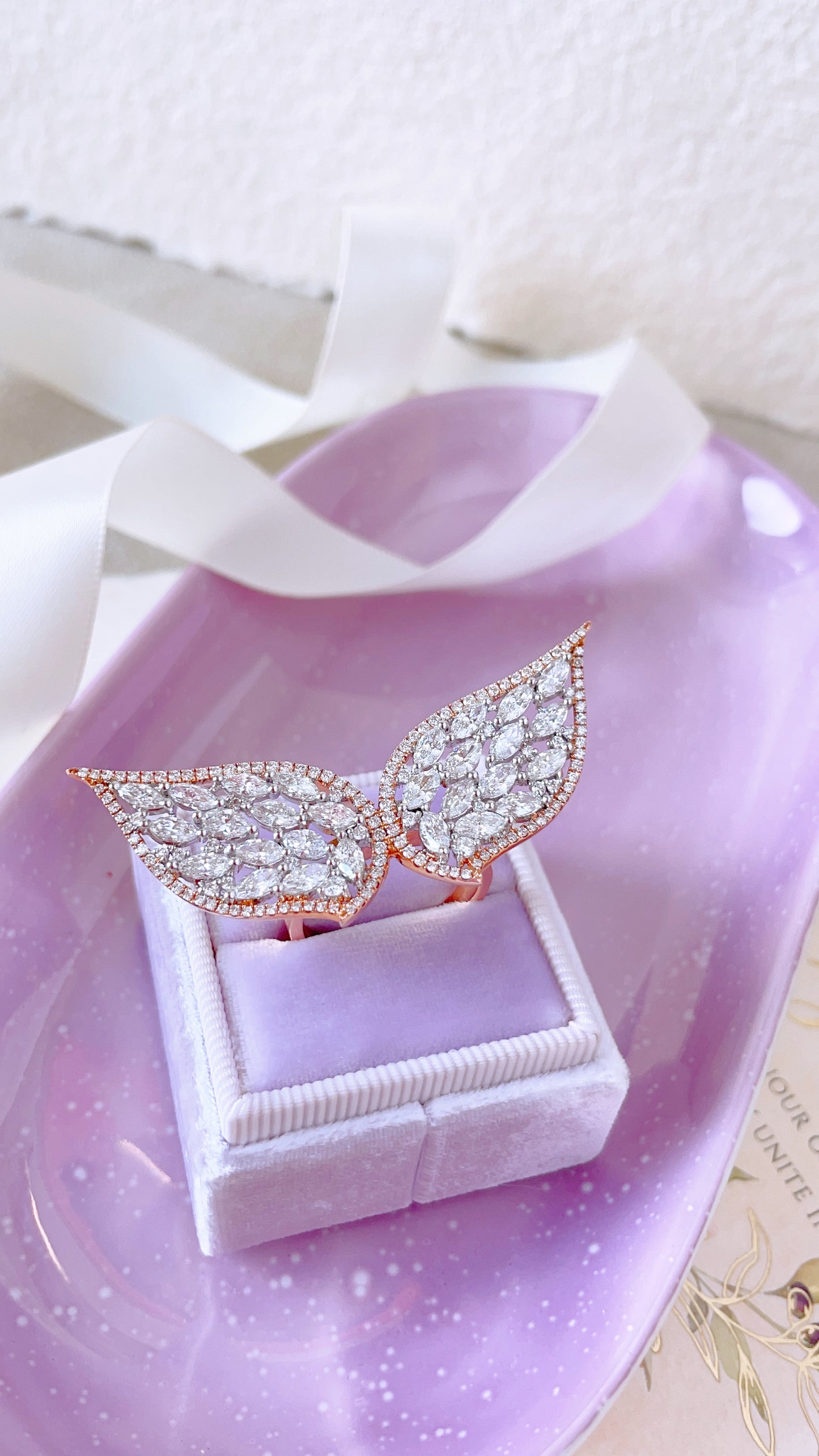 Angel's Wings Diamond Ring-WK3475