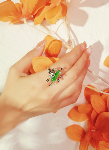 Jadeite Diamond Ring-WFO00001399