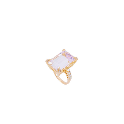 Kunzite and Diamond Ring-BFO00003503