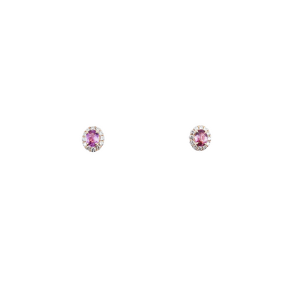 Lavender Purple Sapphire and Diamond Earrings-BCO00001801