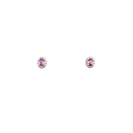 Lavender Purple Sapphire and Diamond Earrings-BCO00001801