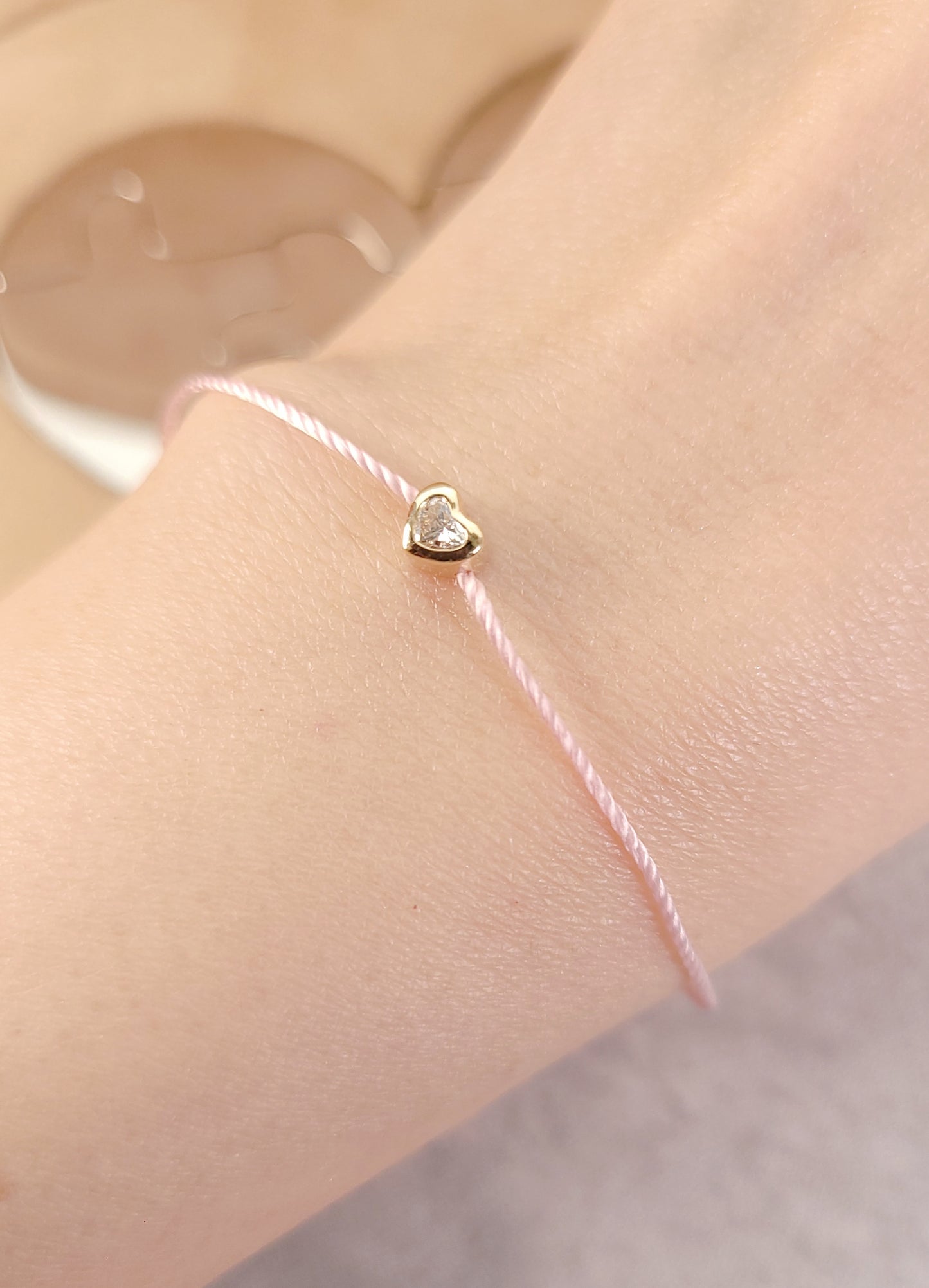 Lucke Rope Heart Shape Diamond Bracelet-WK4101