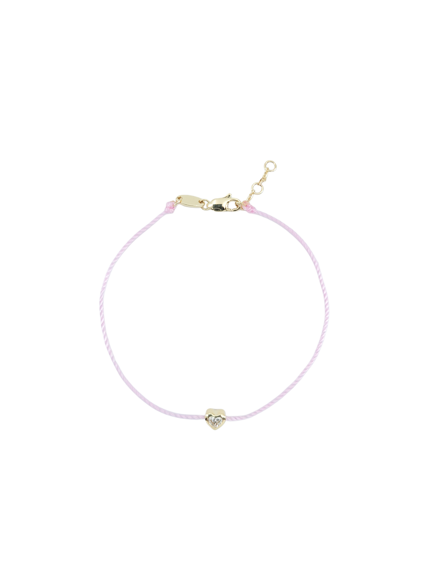 Lucke Rope Heart Shape Diamond Bracelet-WK4101