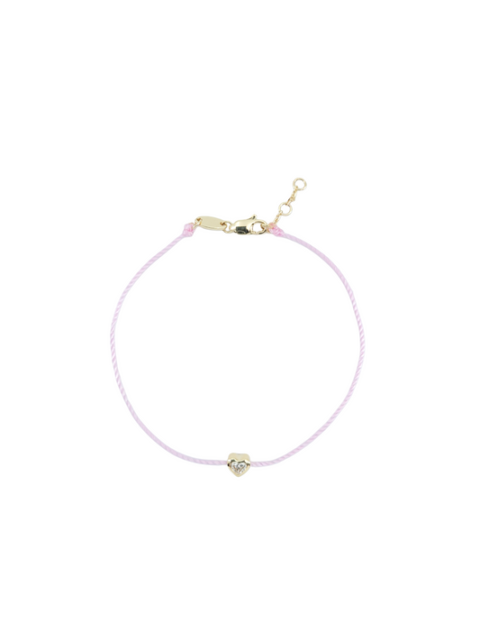 Lucke Rope Heart Shape Diamond Bracelet-WK4101