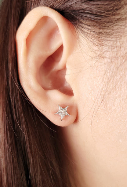 Star Diamond Earring (one piece)-WK4155@