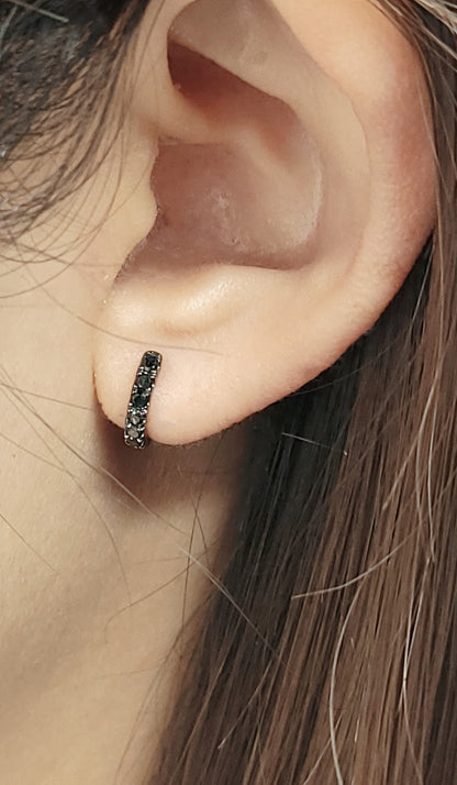 Black Diamond  Earring (one piece)-WK3720