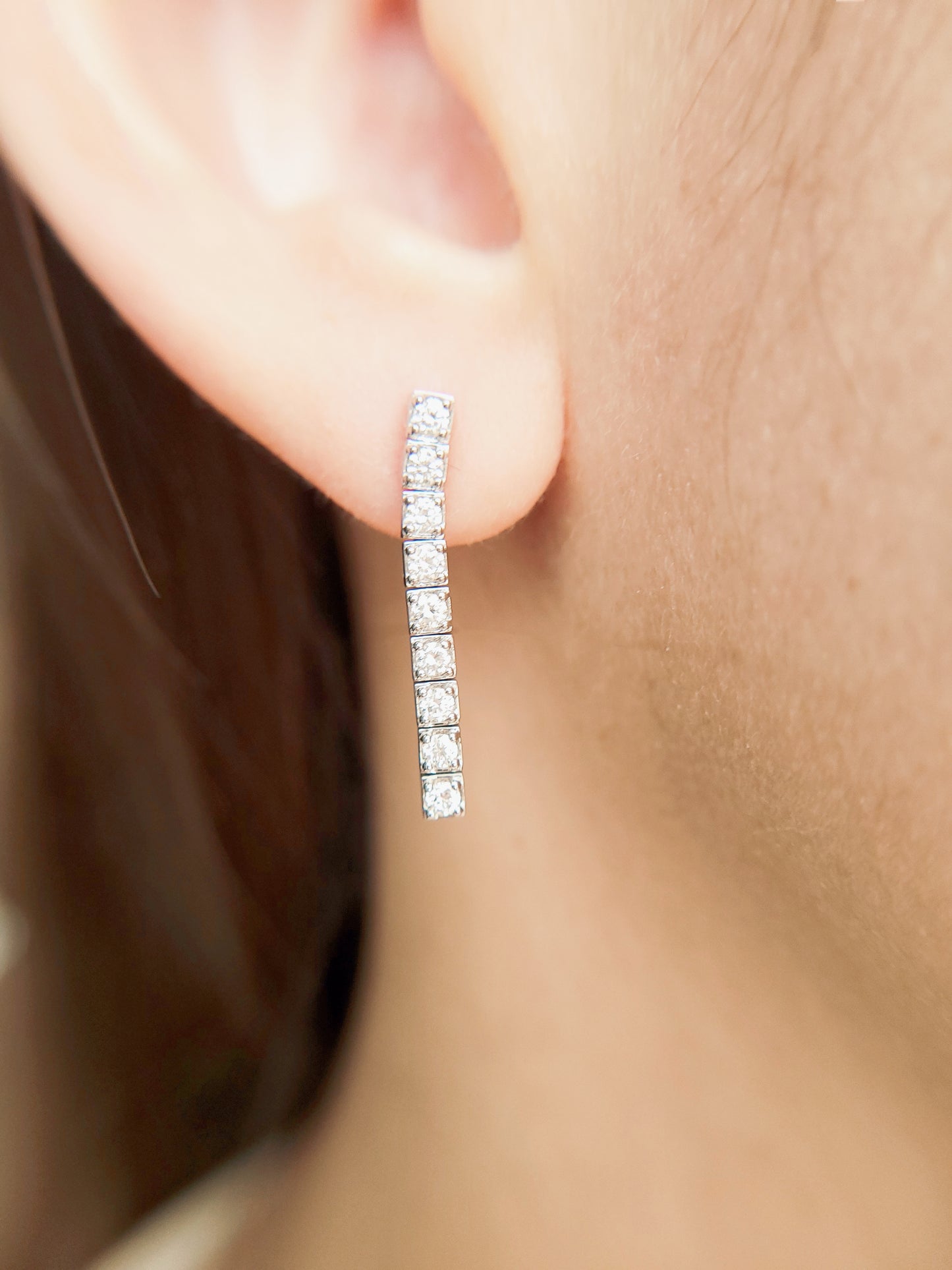 Diamond Drop Earrings (one piece)-WK3957