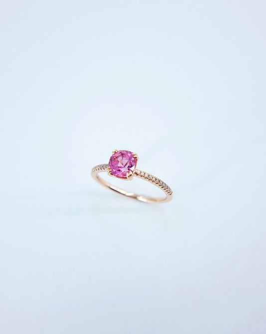 Spinel & Diamond Ring-WK3960 (優惠-不可與其他折扣優惠同時使用)