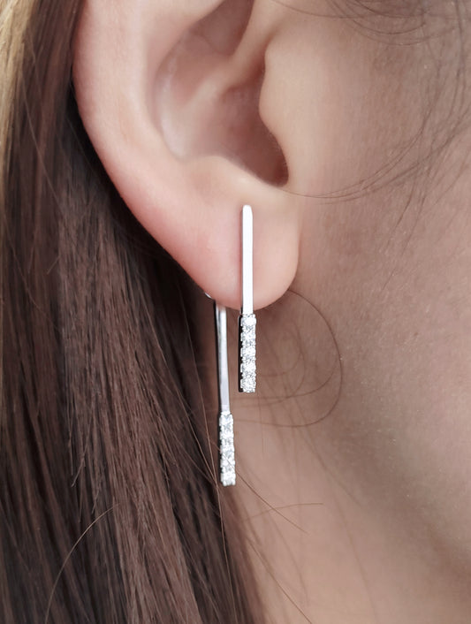 Diamond Drop Earrings(WK3374)