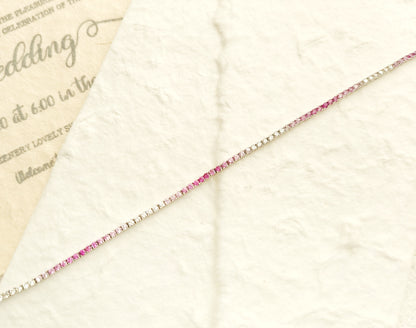 Pink Sapphire  Diamond Bracelet-WK3976