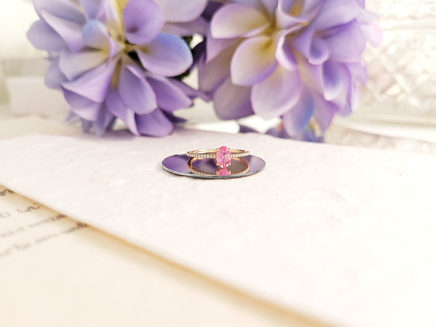 Pink Sapphire and Diamond Ring -BFO00002871