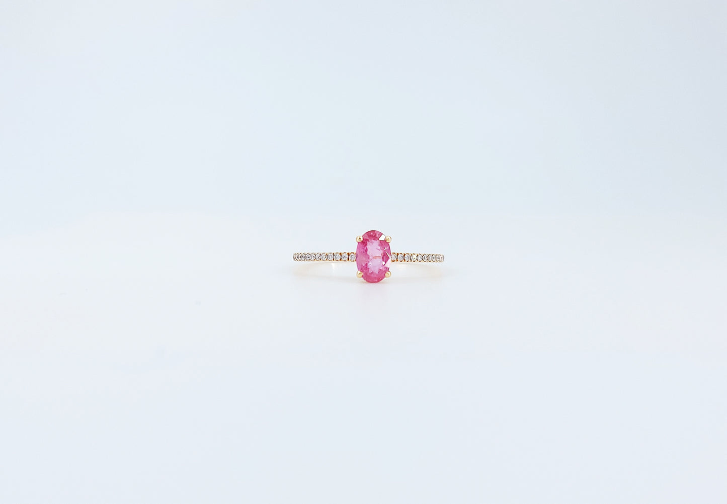 Pink Sapphire and Diamond Ring -BFO00002871