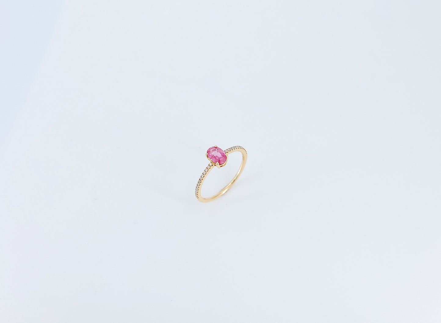 Pink Sapphire and Diamond Ring -BFO00002871