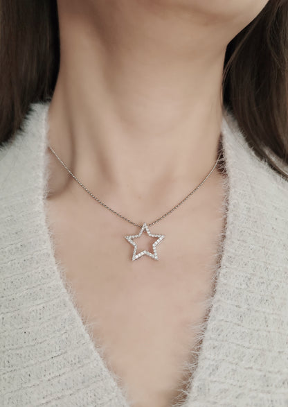 3 Ways Star Diamond Pendant (big size)-WK3653